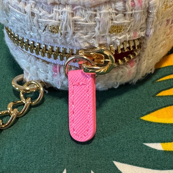 Stoney Clover Lane Heart-Shaped Tweed Coin Purse Bag Charm - Picture 5 of 6